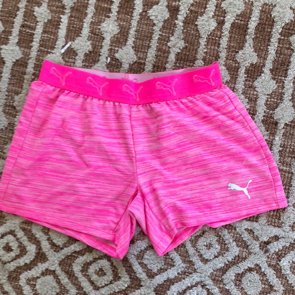 Girls breathable athletic elastic shorts
